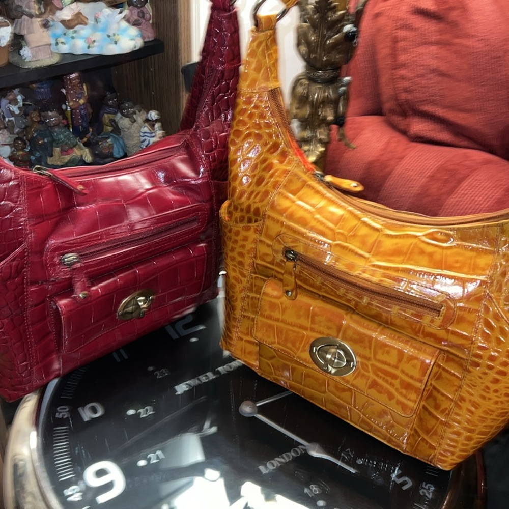 Michael Romeo Designs croc  Tote bag orange